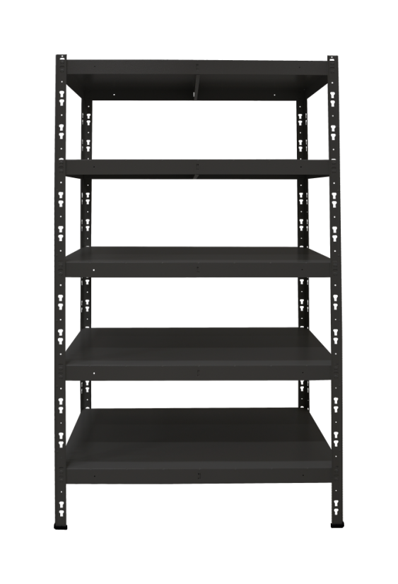 Kovový policový regál 1800 x 1000 x 600 mm, nosnost police 335 kg - Barva: RAL 7016 antracit, Počet polic: 6