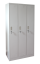 Šatní skříňka třídveřová 1850 x 900 x 450 mm - Barva: RAL 7035 šedá